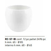 VASO IN CERAMICA TONDO BIANCO LUCIDO - 3 MISURE DISPONIBILI