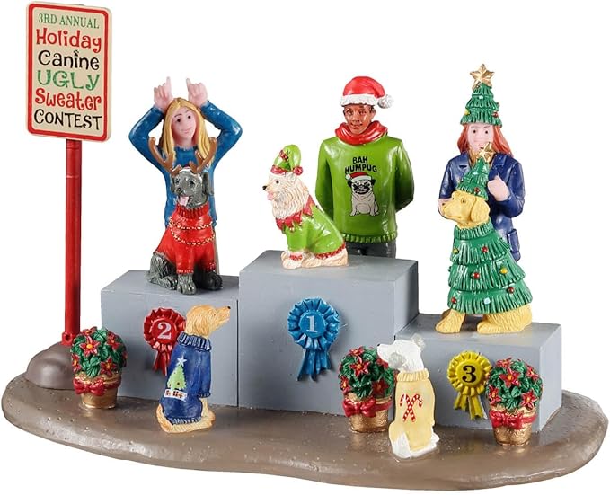 Lemax- Caddington Village Accessory: Canine Holiday Sweater Contest cod 13556