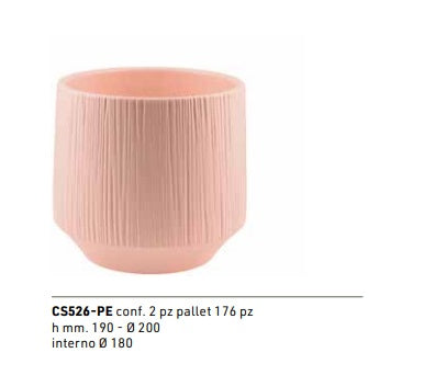 VASO ROSA RIGATO 2 MISURE DISPONIBILI