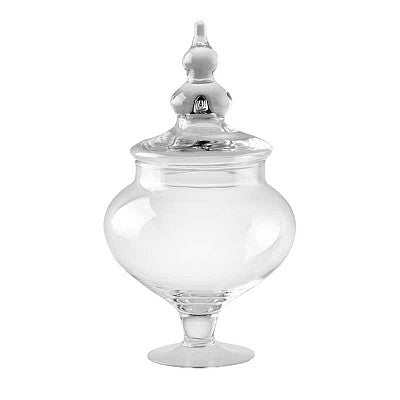 PORTA CARAMELLE \ BISCOTTIERA IN VETRO CON COPERCHIO D.18 H.30 CM - COD. 110/30