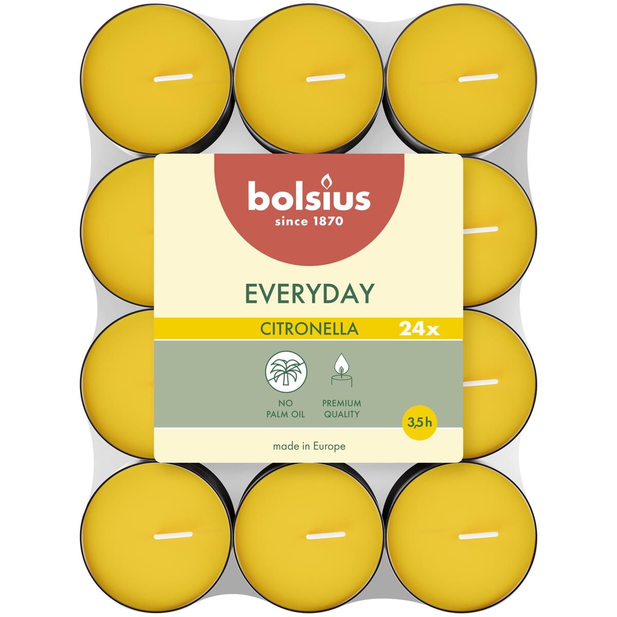 Ceri alla citronella Bolsius 24 pz - Durata 3,5 ore