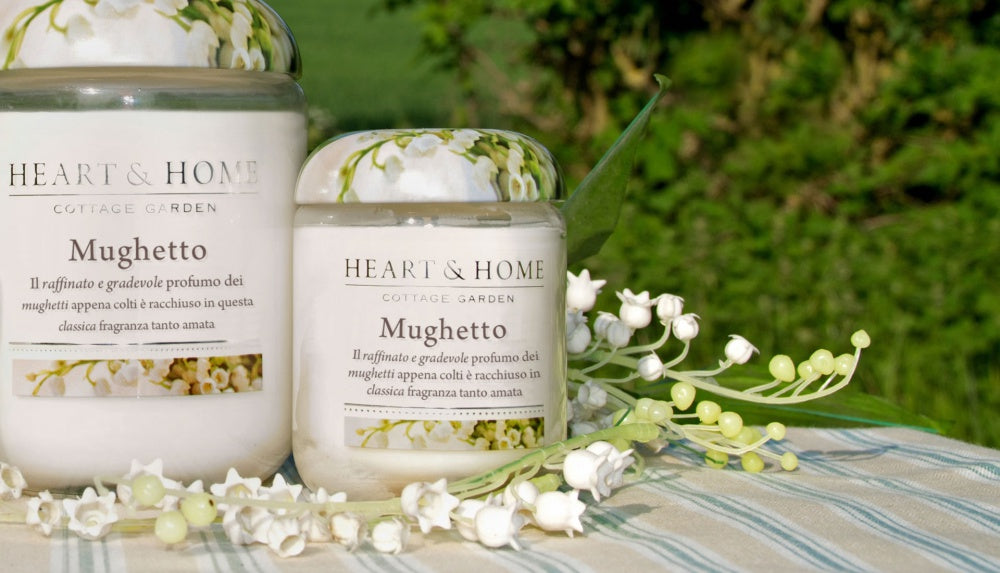 HEART&HOME CANDELE DI SOIA 340 GR 75 ORE - VARI COLORI E FRAGRANZE