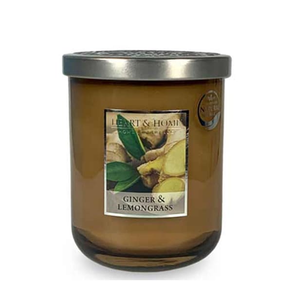 Candele Naturali Profumate Heart&Home in Vetro con Cera di Soia - Vari colori e Fragranze