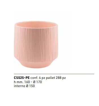 VASO ROSA RIGATO 2 MISURE DISPONIBILI