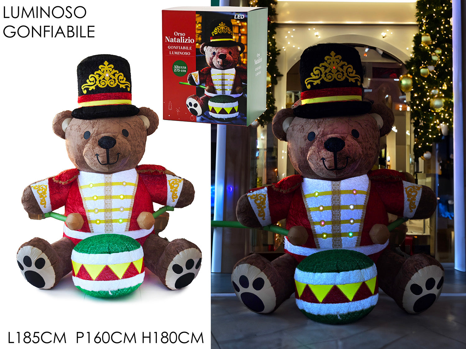 ORSO SOLDATINO GONFIABILE H 2.75 MT