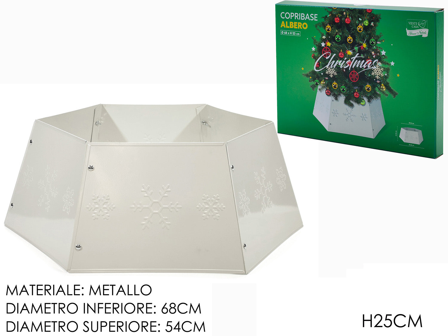 COPRIB. ALB. METALLO Ø68XH25CM