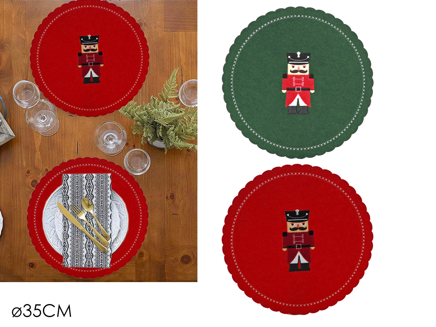 TOVAGLIETTA Ø35CM FELTRO SOLD.