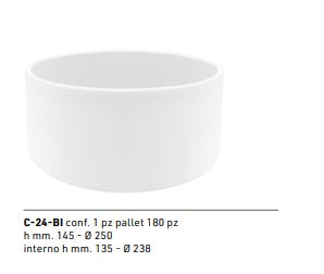 VASO IN CERAMICA TONDO BASSO - 3 MISURE DISPONIBILI