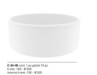 VASO IN CERAMICA TONDO BASSO - 3 MISURE DISPONIBILI