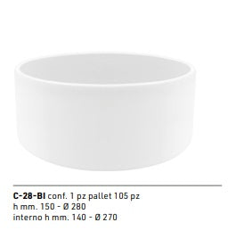 VASO IN CERAMICA TONDO BASSO - 3 MISURE DISPONIBILI