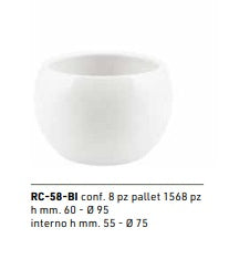 VASO IN CERAMICA TONDO BIANCO LUCIDO - 3 MISURE DISPONIBILI