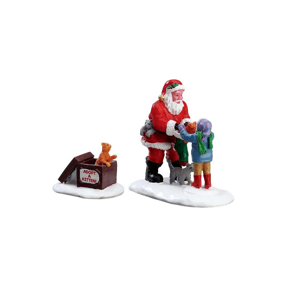  Santa And Kittens Set of 2 Cod. 22045