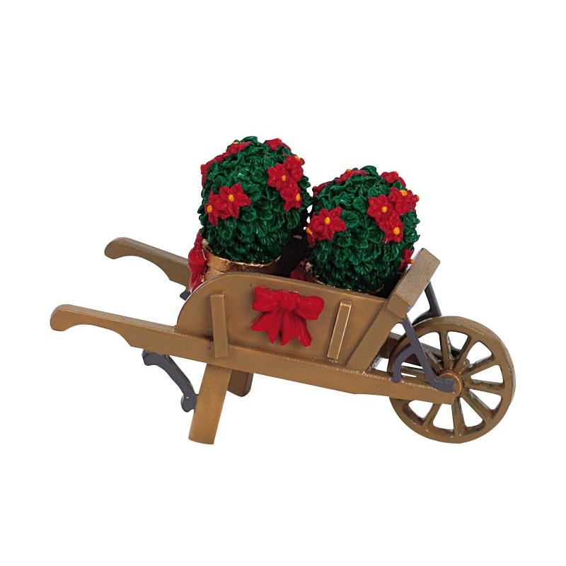 Wheelbarrow With Poinsettias Cod. 64479