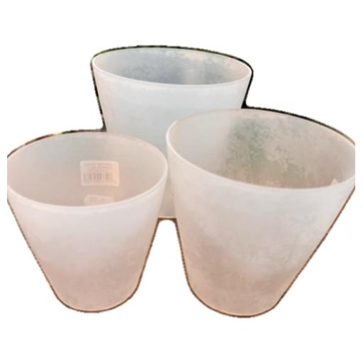 COPRIVASO ALABASTRO SATINATO Bianco Trasparente