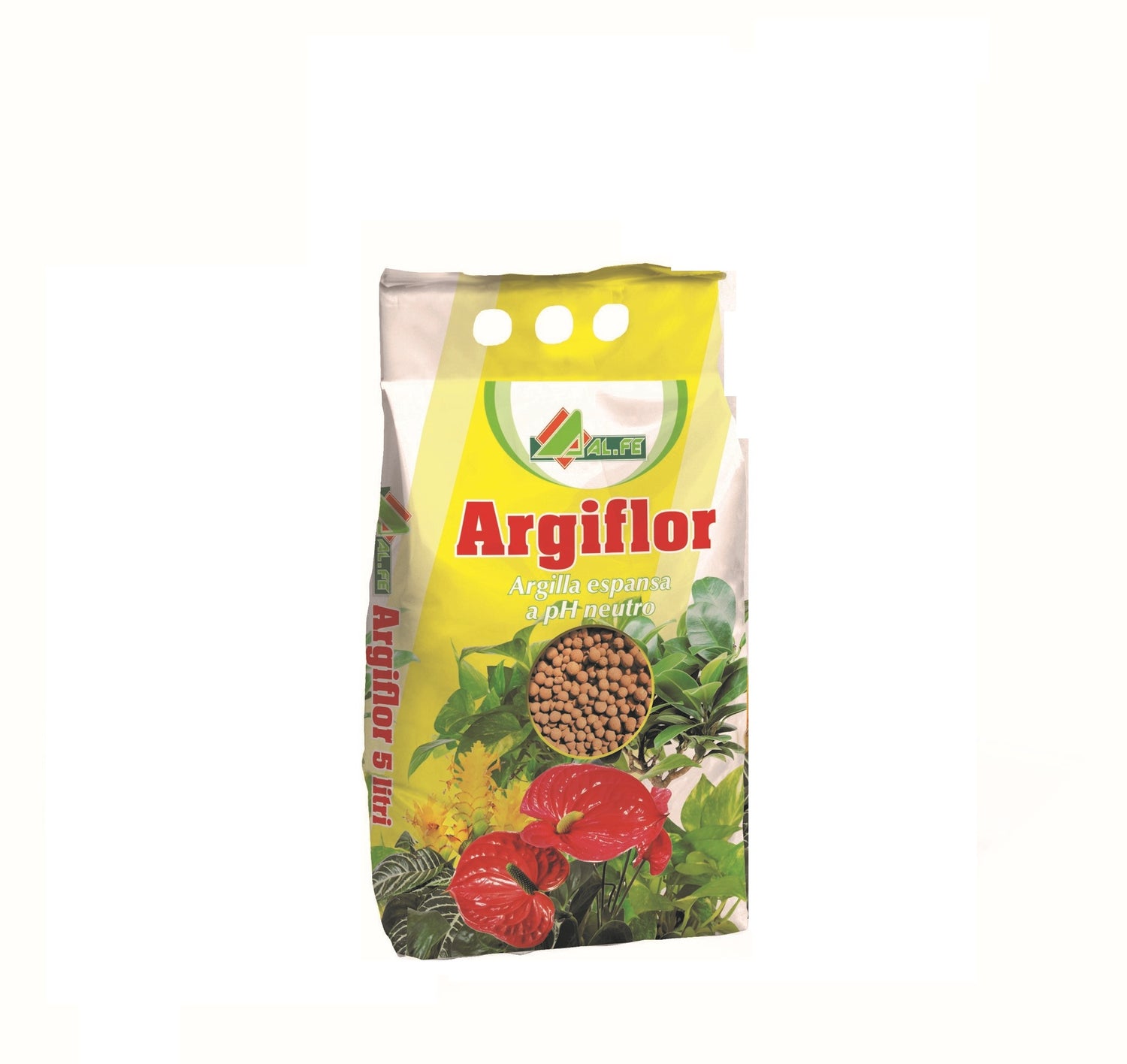 ARGIFLOR Argilla espansa a PH neutro indicato per idrocoltura 5 LT AL.FE