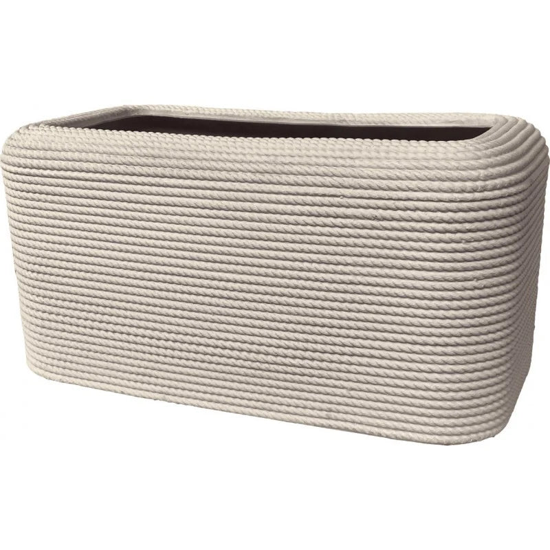 VASO CASSETTA BALI EFFETTO CORDA 85CM - CASCORD80 TELCOM RESINA RETTANGOLARE