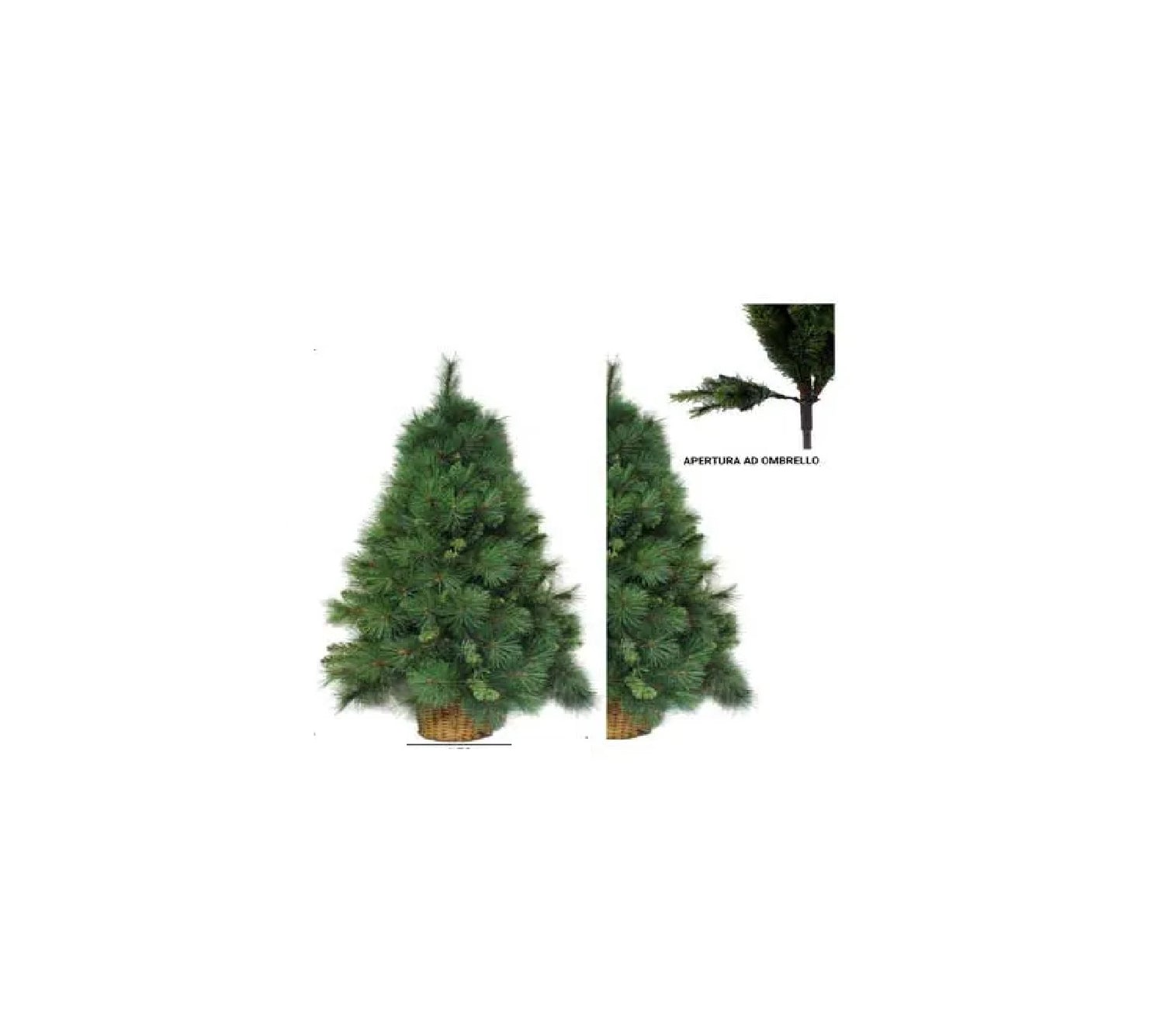ALBERO DI NATALE VERDE N°58 CM 150
