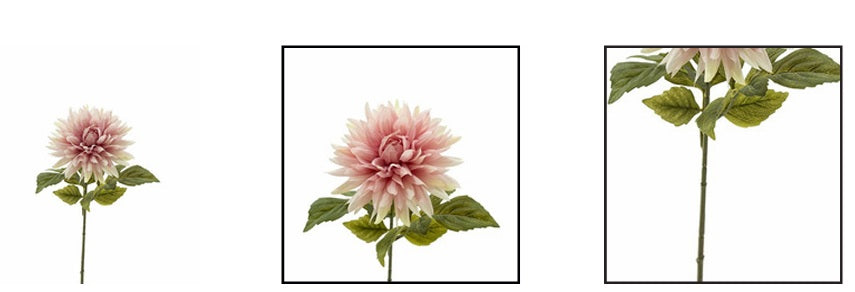 Dalia fiore arficiale color rosa con ramo h 69 cm - JJSTL0323-A