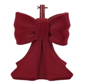 BASE ALBERO FIOCCO 50X46XH.66CM BORDEAUX VELLUTO IN RESINA - STBOW-VELVET-BORD