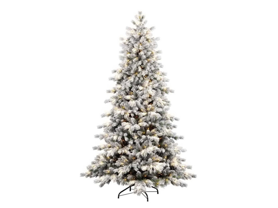 ALBERO DI NATALE FLOCCATO LED N°564 CM.210