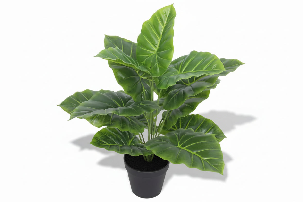 PIANTA ARTIFICIALE TARO ALOCASIA REAL-TOUCH H 92 CM IN VASO DI PLASTICA - GAS1923600-50