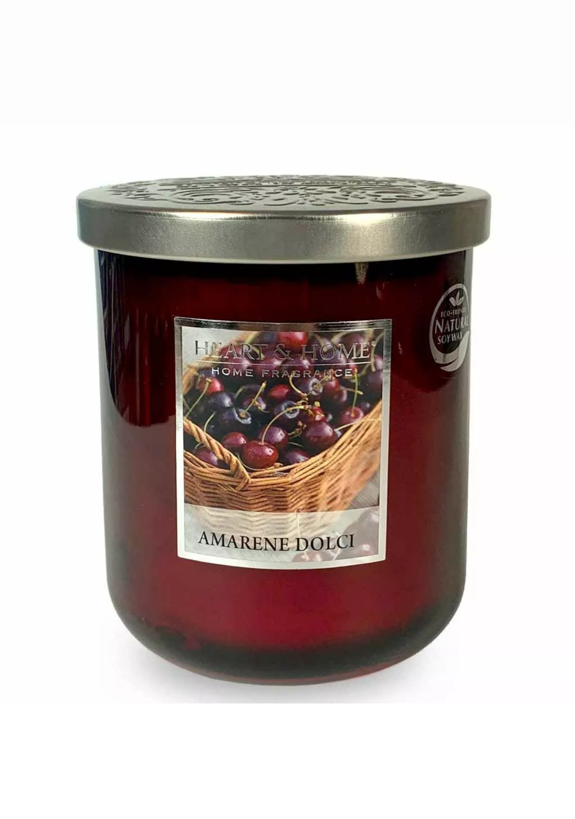 Candele Naturali Profumate Heart&Home in Vetro con Cera di Soia - Vari colori e Fragranze