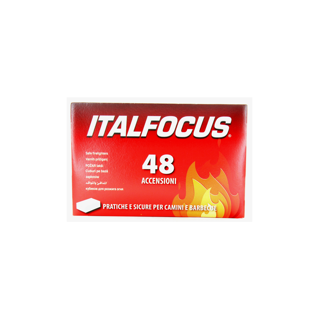 Accendifuoco Italfocus 48 accensioni - Ideale per camini e barbecue