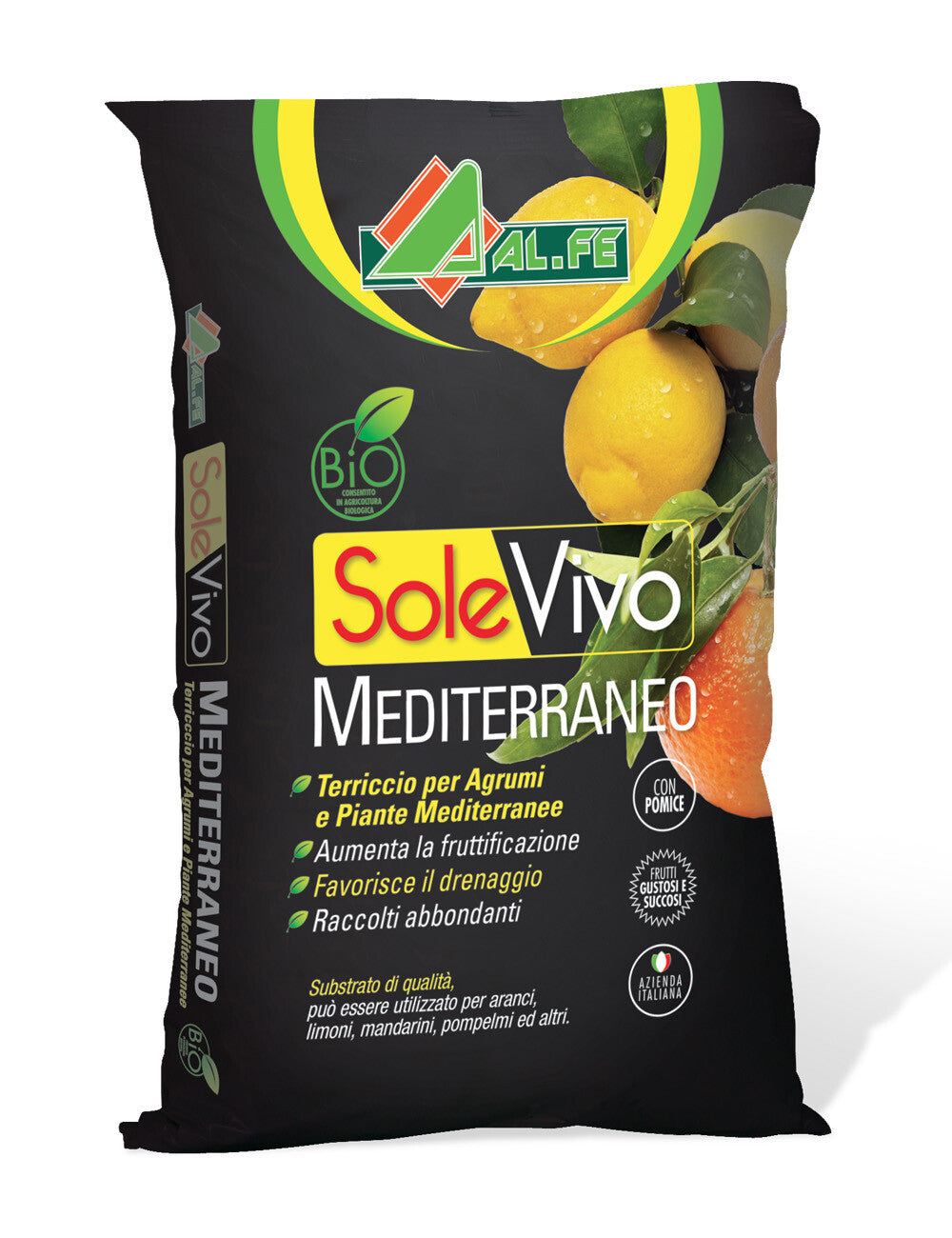 TERRICCIO SOLEVIVO MEDITERRANEO Substrato per agrumi e piante Mediterranee 20 LT