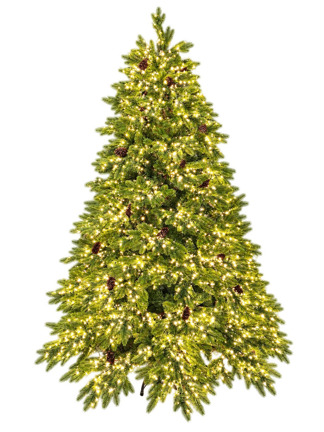 ALBERO DI NATALE VERDE N°500  CON LUCI LED CM.210