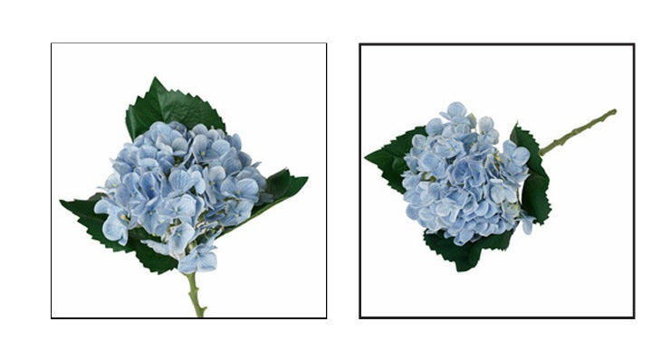 Ortensia artificiale blu con petali e foglie real-touch h 50 cm - JJ-REAL-ORTENSIA-BLUE