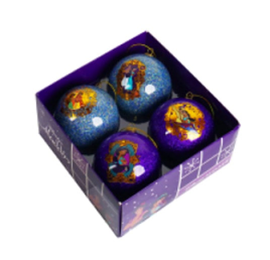 PALLINE DISNEY - 75MM ALADDIN  BOX 4 PCS - CHRIDN90446