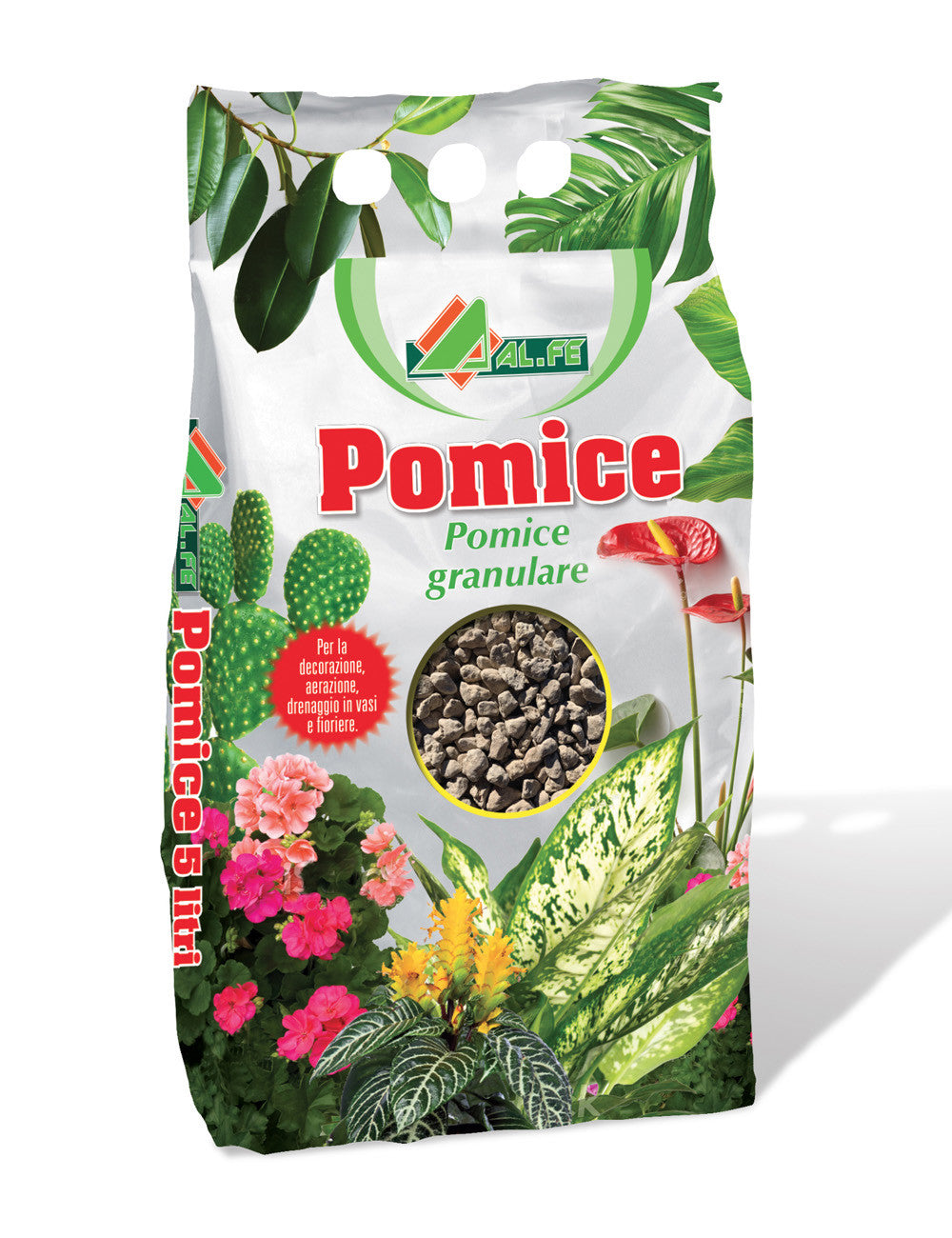 POMICE X PIANTE AL.FE 5 LT Pomice granulare per pacciamatura e decorazione