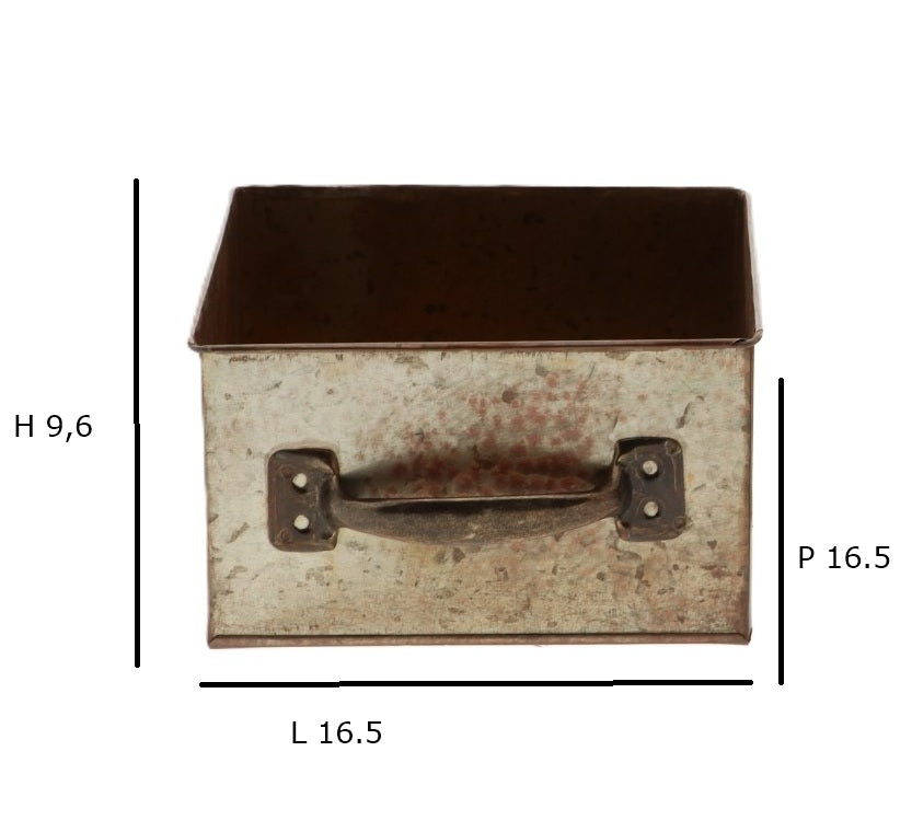 SET N° 2 SCATOLE  IN METALLO PORTA VASO CONTENITORE