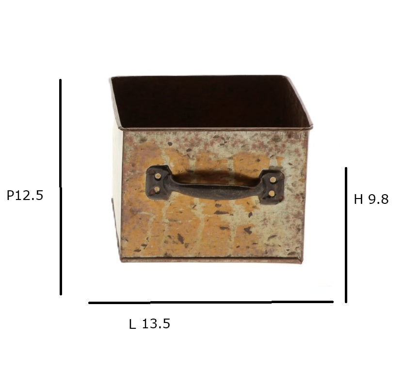 SET N° 2 SCATOLE  IN METALLO PORTA VASO CONTENITORE