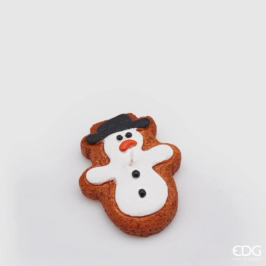 EDG Enzo De Gasperi Set 2 Candele Uomoneve Marzapane Natale H 6 Cm White