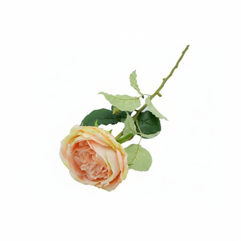 Camelia fiore artificiale color pesca con ramo - FLOSTL0817PH