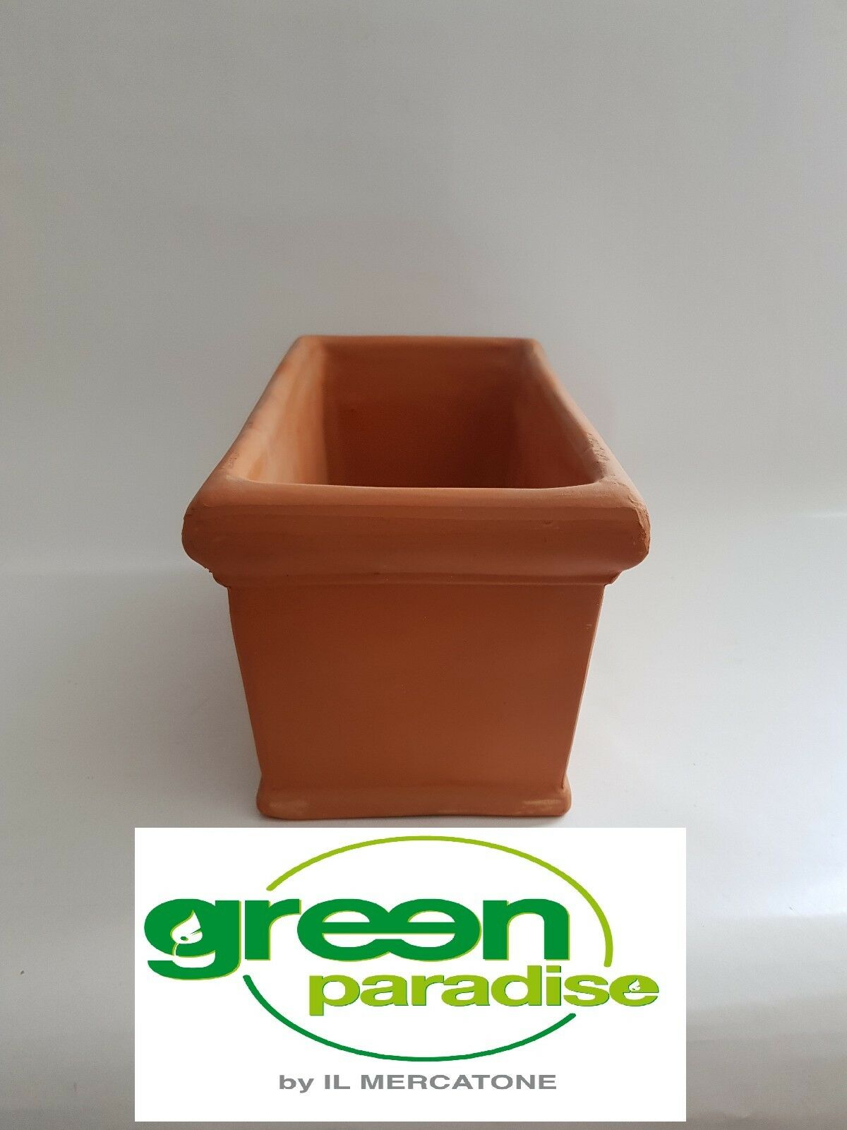 VASO TERRACOTTA RETTANGOLARE PER ESTERNO E INTERNO CM 27X14.5X14 H