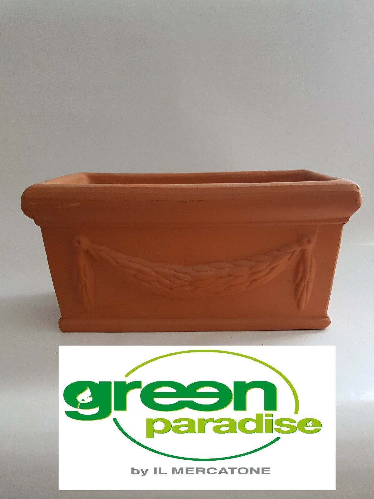 VASO TERRACOTTA RETTANGOLARE PER ESTERNO E INTERNO CM 27X14.5X14 H