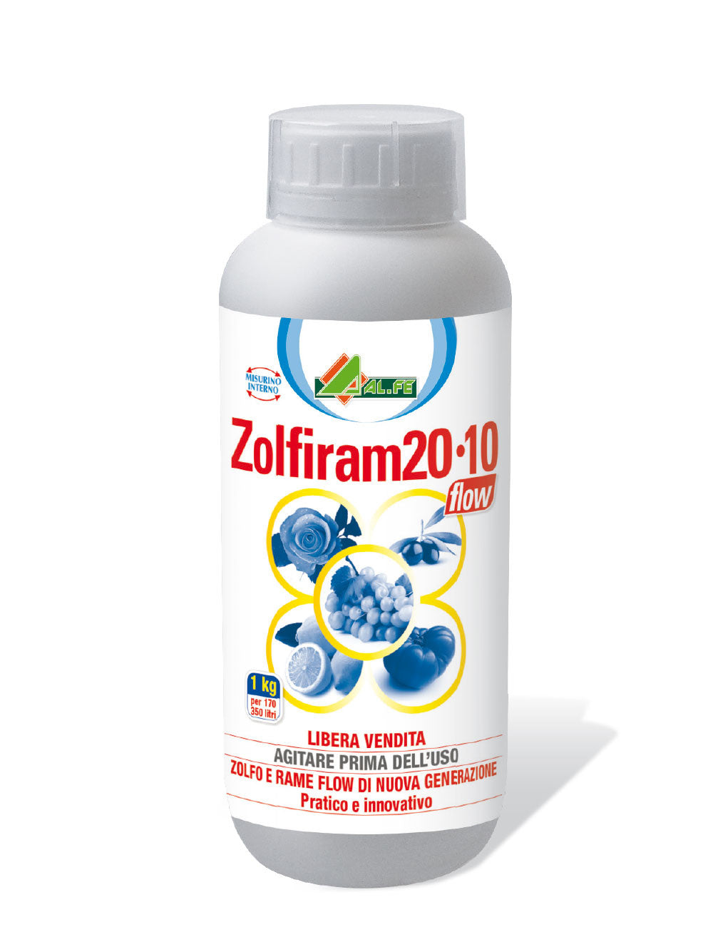 FUNGICIDA ZOLFIRAM 20-10 FLOW AL.FE. Miscela di microelementi fluida Rame (Cu) 10% - Manganese (Mn) 0,5% Zolfo (S) 20% LT 1