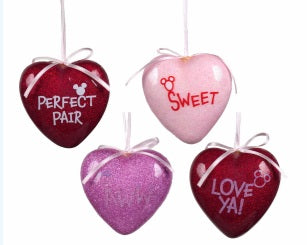 APPENDINI DISNEY - BOX OF 4 HEART GLITTER MICKEY -CHRIDN90575