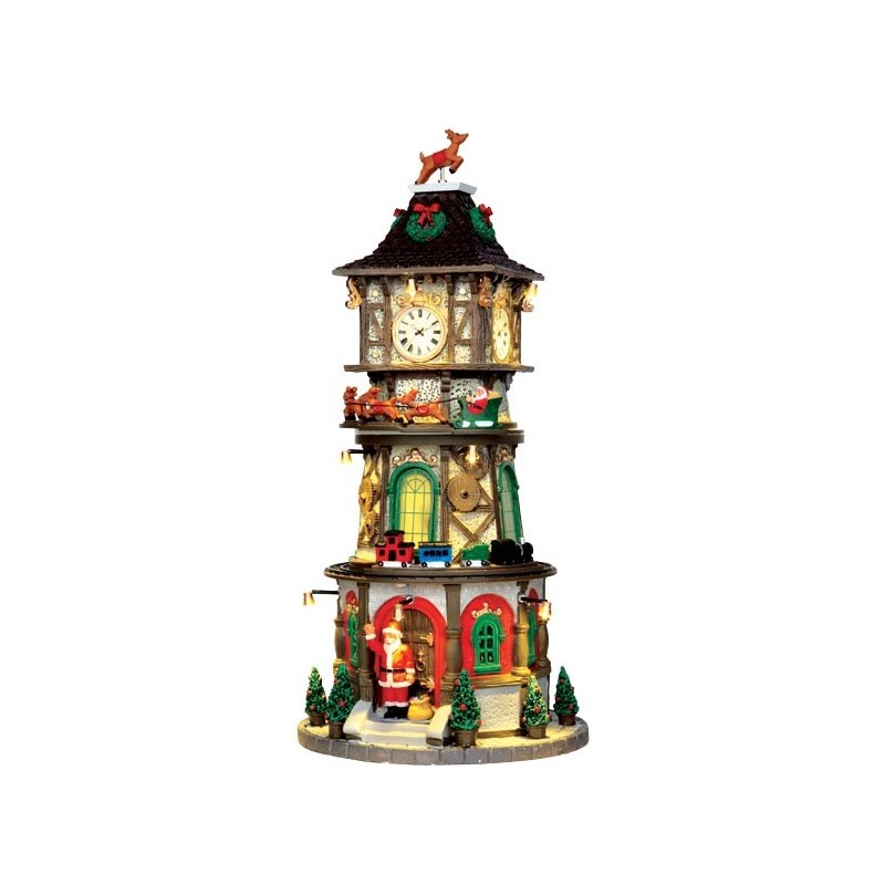 Christmas Clock Tower con Alimentatore 4.5V Cod. 45735