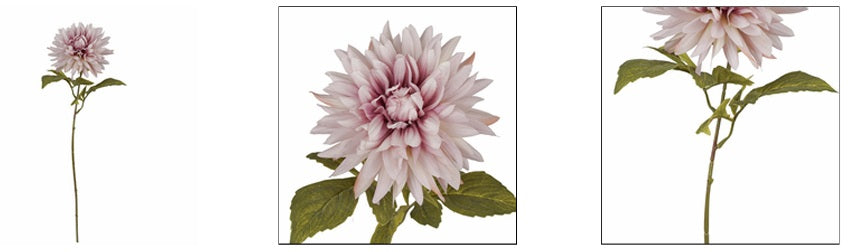 Dalia fiore arficiale color malva con ramo h 69 cm - JJSTL0323-B