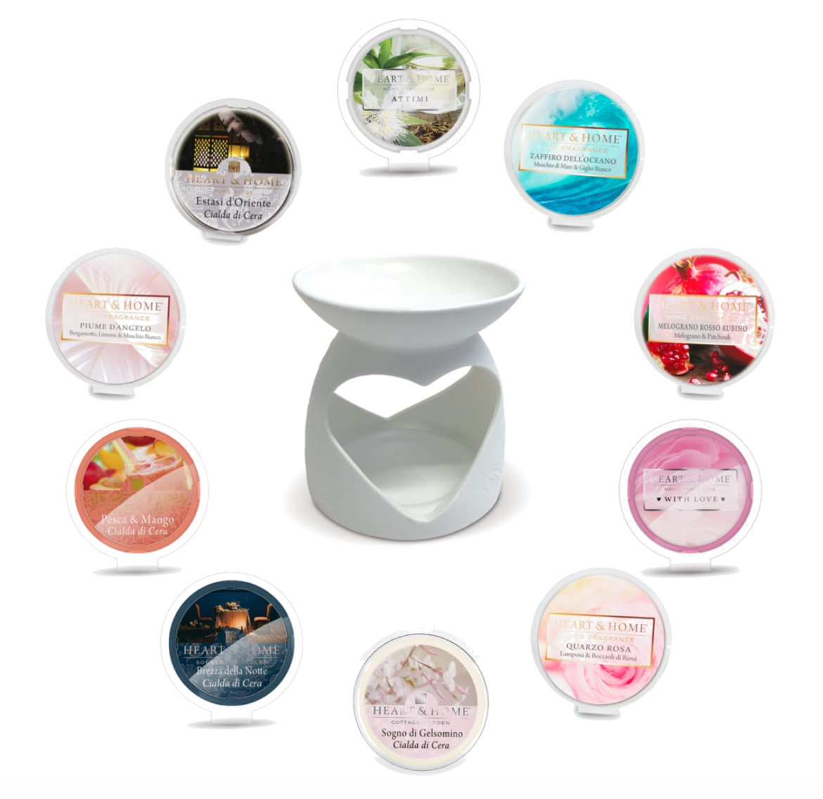 Bruciatore Per Cialda in Cera Heart & Home