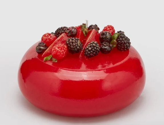 CANDELA TORTA FRUTTI DI BOSCO H. 8,5cm d 14cm - EDG613616