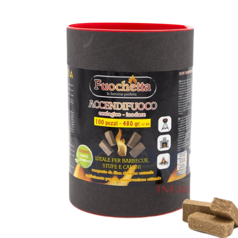 Accendifuoco Fuochetta ecologico ed inodore - 100 pz, 480 gr