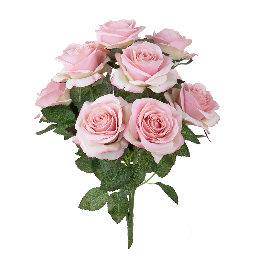 Bouquet 9 Rose Artificiali Rosa 45 cm - GLGSTL0987