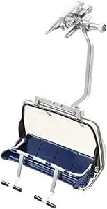 ACCESSORIO DECORATIVO MY VILLAGE - SEGGIOLA 4 POSTI BLU/GRIGIO 1:32 - VEJC87250