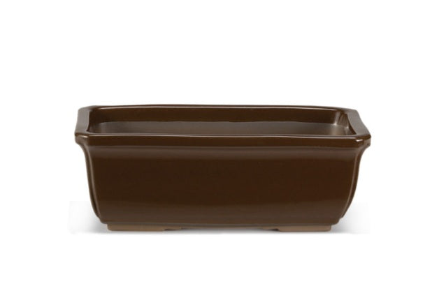 VASO BONSAI VENEZIA 21X15,5 SMALTATO COLOR CUOIO - CERT9002-012