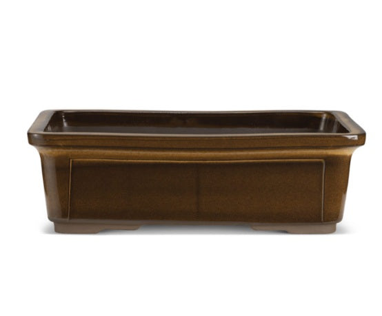 VASO BONSAI TORINO 38,5X28 MARRONE SMALTATO - CERT7000-013