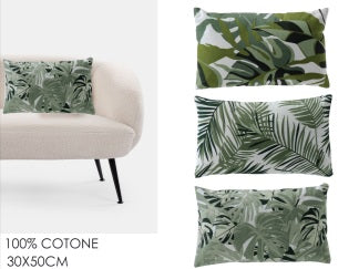 CUSCINO 30X50 CM DECORAZIONE JUNGLE CON ZIP - GENT675858A